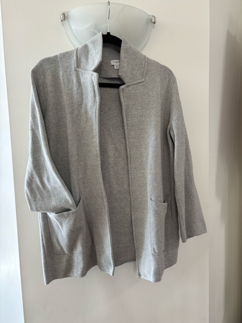 J. Crew sweater blazer Light Grey Open-Front